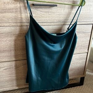 Silk scoop neck tank top